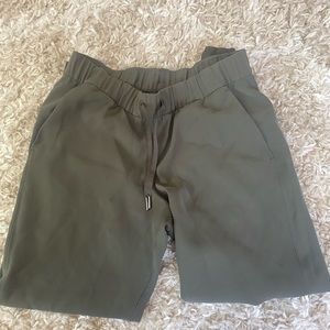 Size 8 lulu pants. Olive green colored. Worn twice. $50